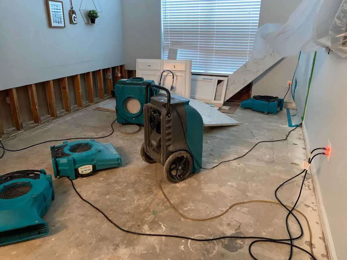 Dehumidifier in flood-cut room for Water Extraction & Removal in Alum Rock